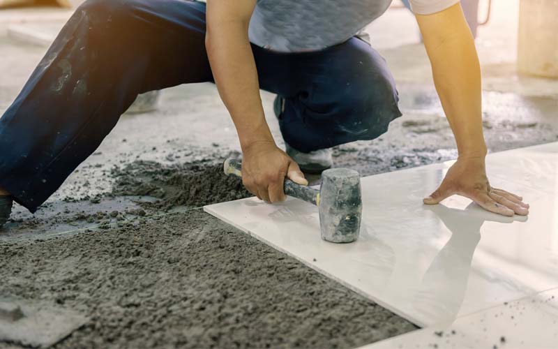 Installing Porcelain Floor